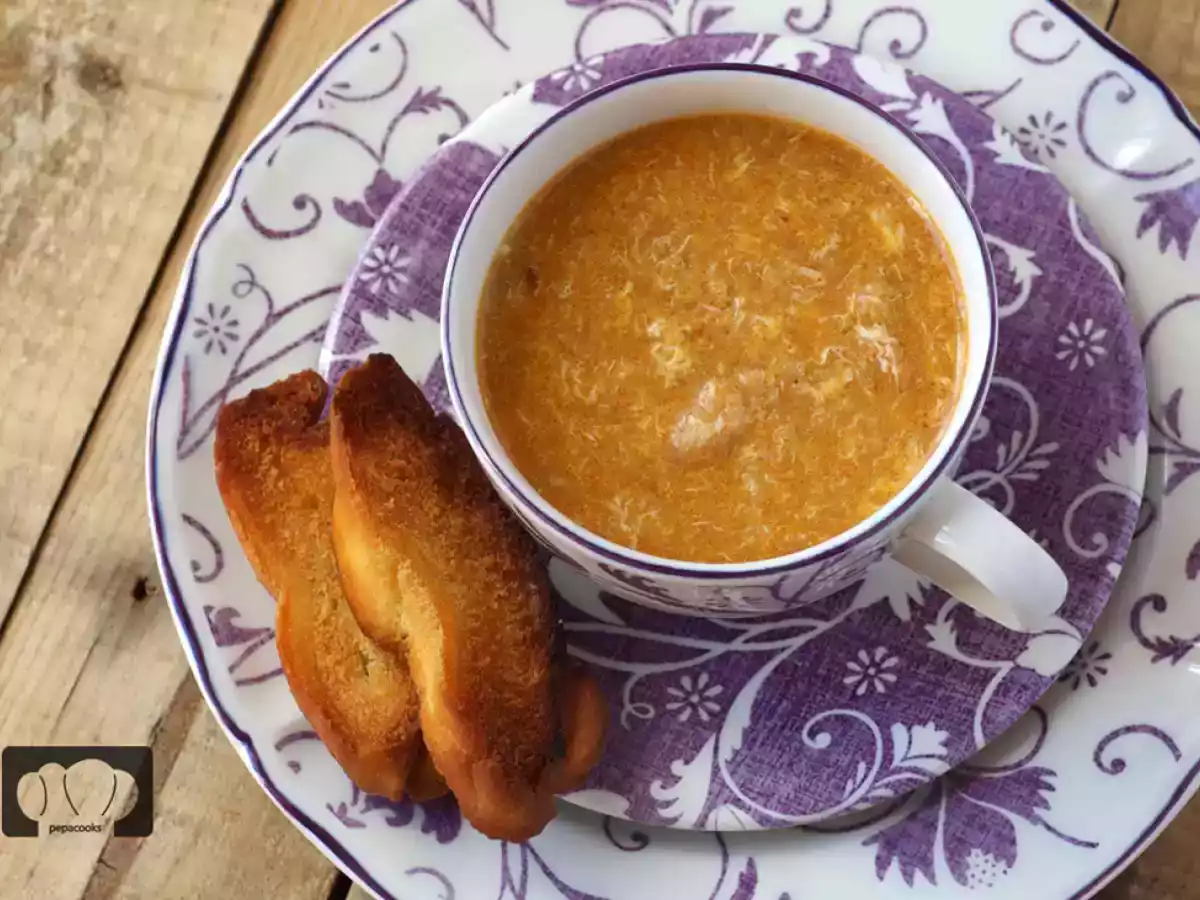 Sopa de ajo con caldo de verduras - foto 5