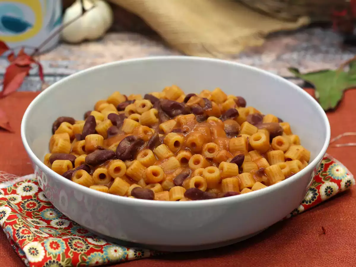 Sopa de alubias con pasta: la versión cremosa del clásico italiano pasta e fagioli