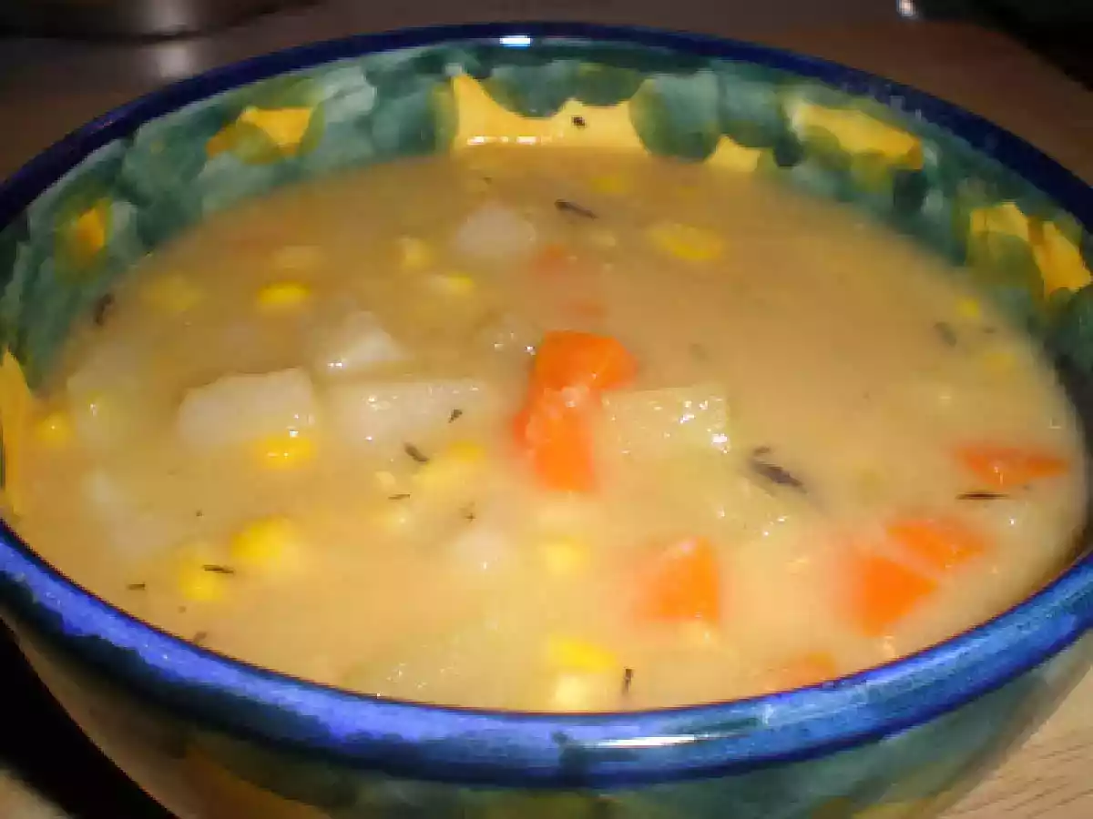 Sopa de maiz jamaicana