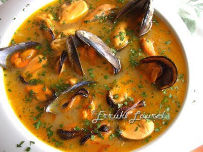 Sopa de mejillones deliciosa