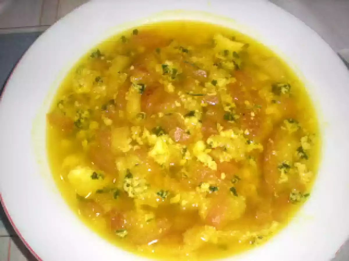 Sopa de pan con caldo del cocido - foto 2