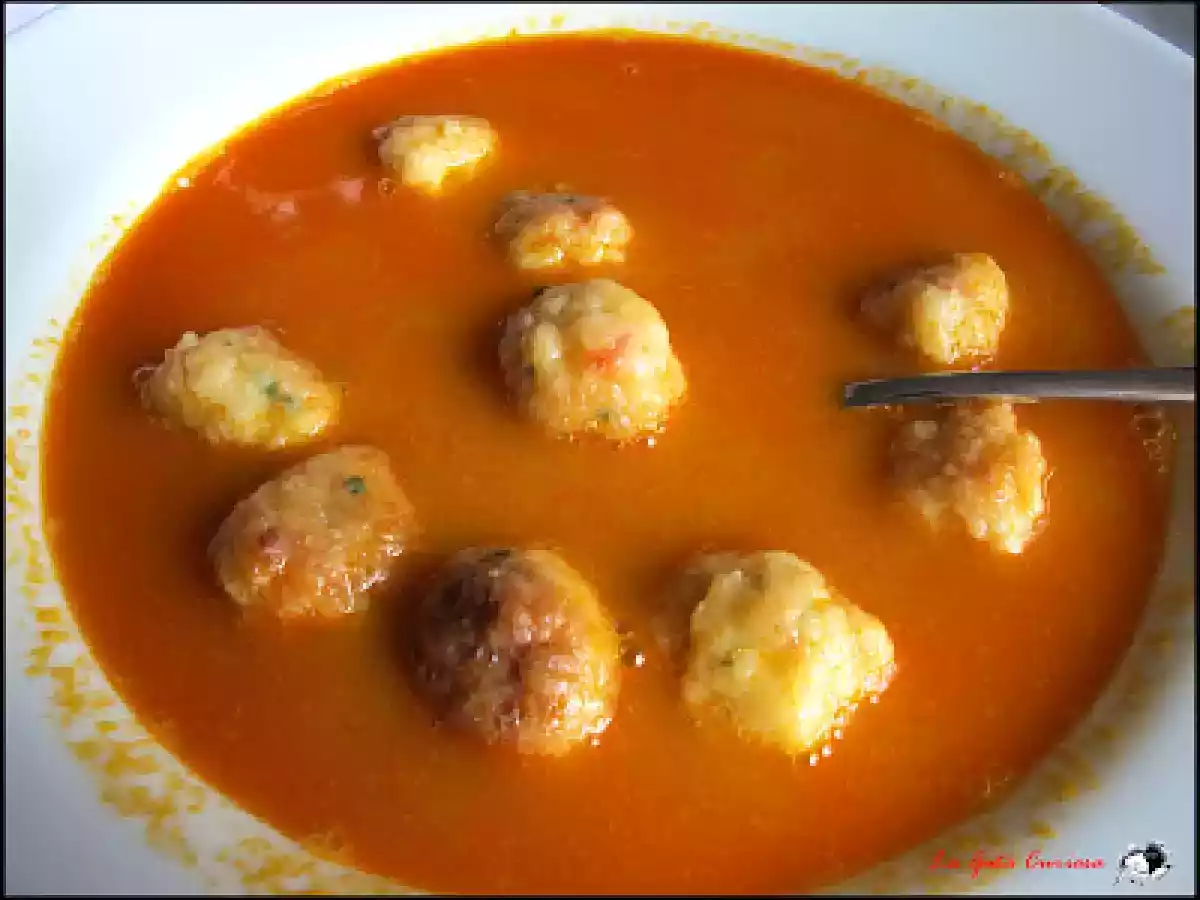 SOPA DE PESCADO CON ALBONDIGAS DE GAMBAS