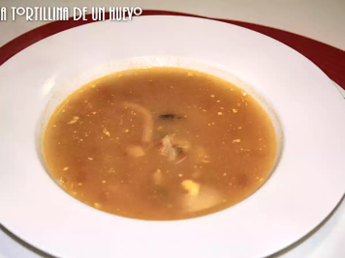 Sopa de pescado y marisco al estilo de mi madre