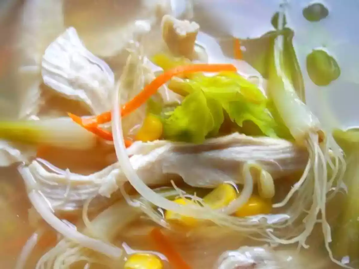 Sopa de Pollo al Estilo Oriental