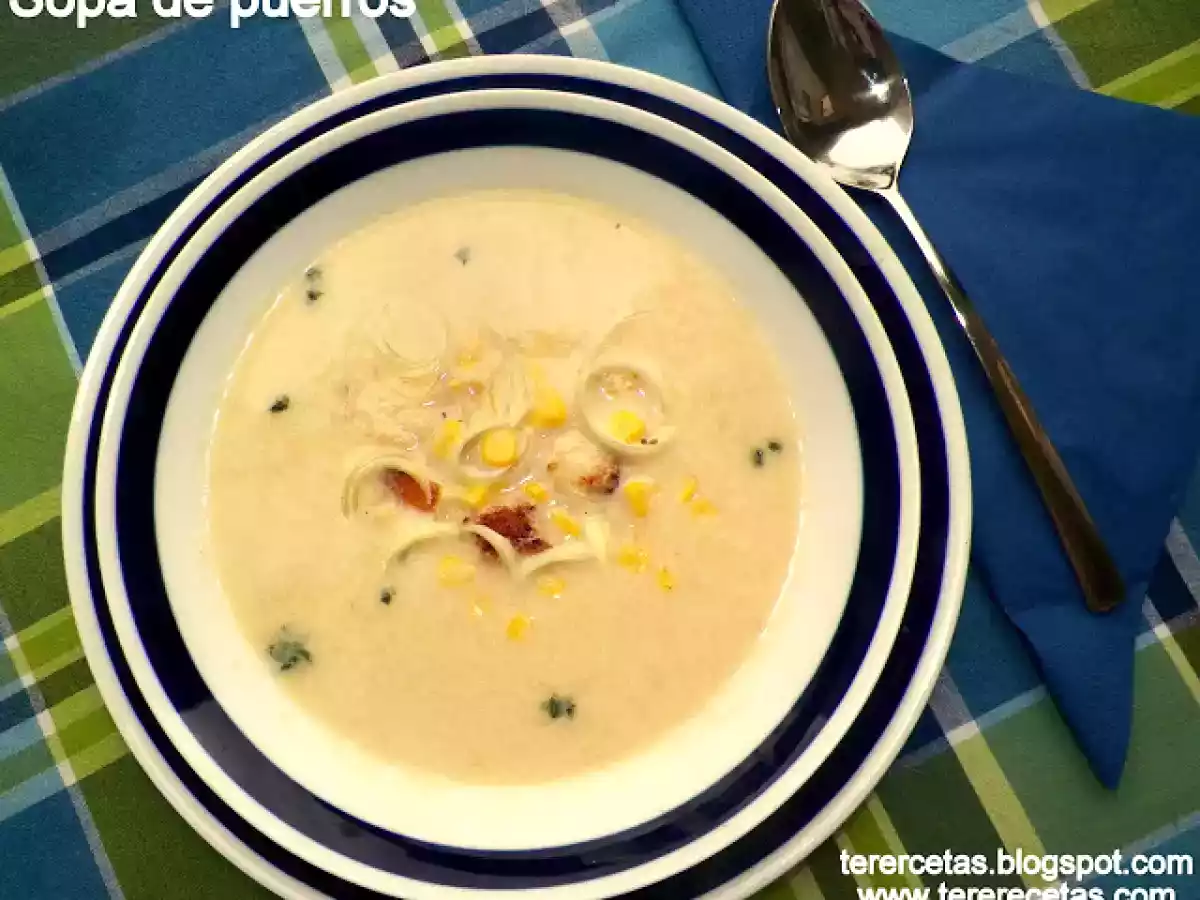 Sopa de puerro (ajoporro). - foto 2