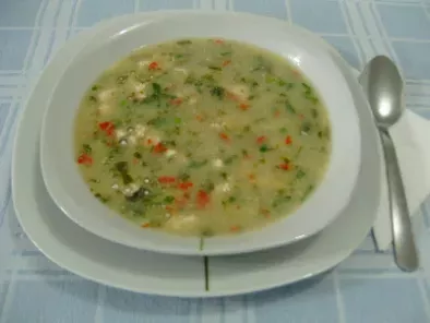 Sopa de Sagu com Caldo de Mandioca