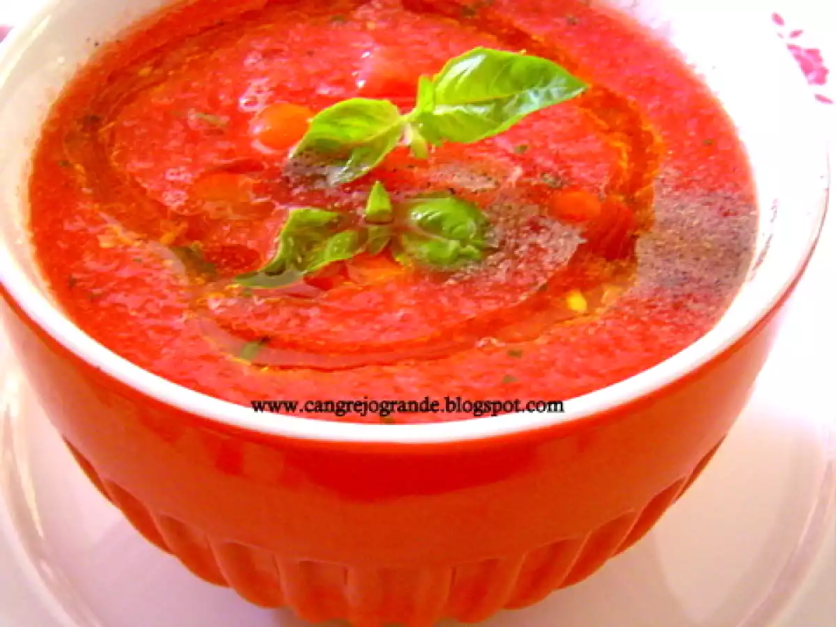 Sopa fría de tomate y sandía