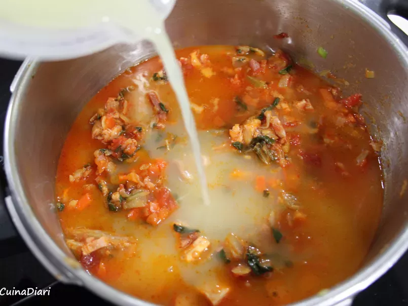 Sopa minestrone amb pollastre, con pollo, foto 6