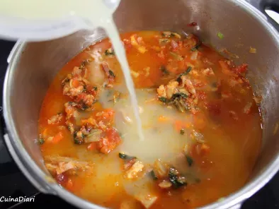 Sopa minestrone amb pollastre, con pollo, foto 6