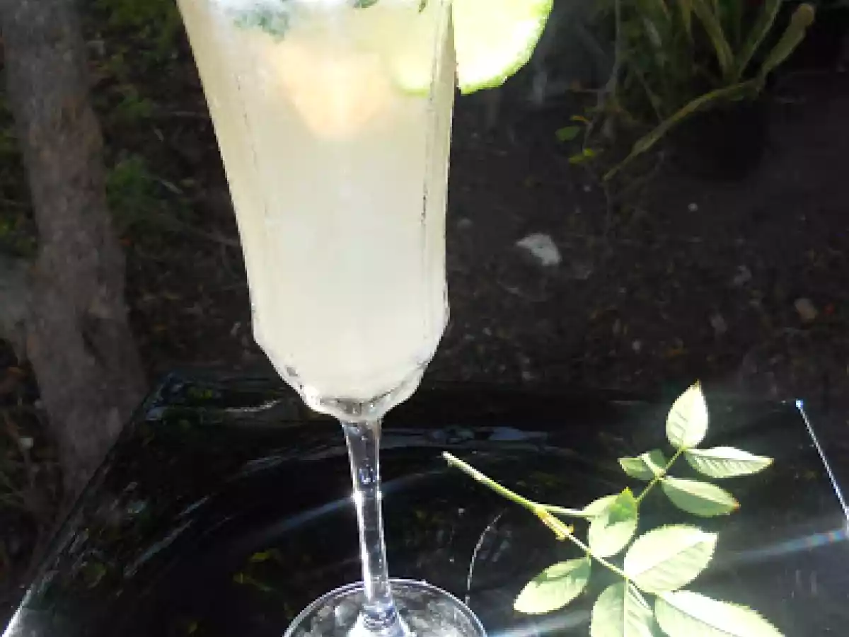 SORBETE DE LIMÓN Y CAVA ADEREZADO CON MENTA FRESCA