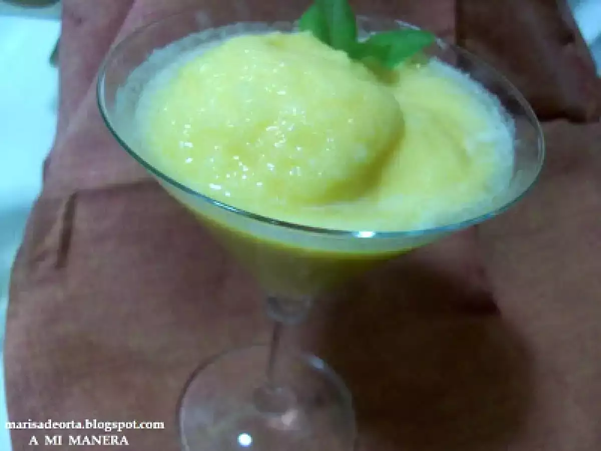 SORBETE DE MANDARINA AL CAVA