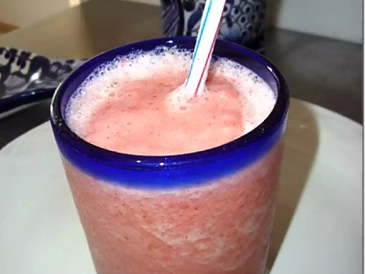 SORBETE DE MANGO Y FRESAS RECETA