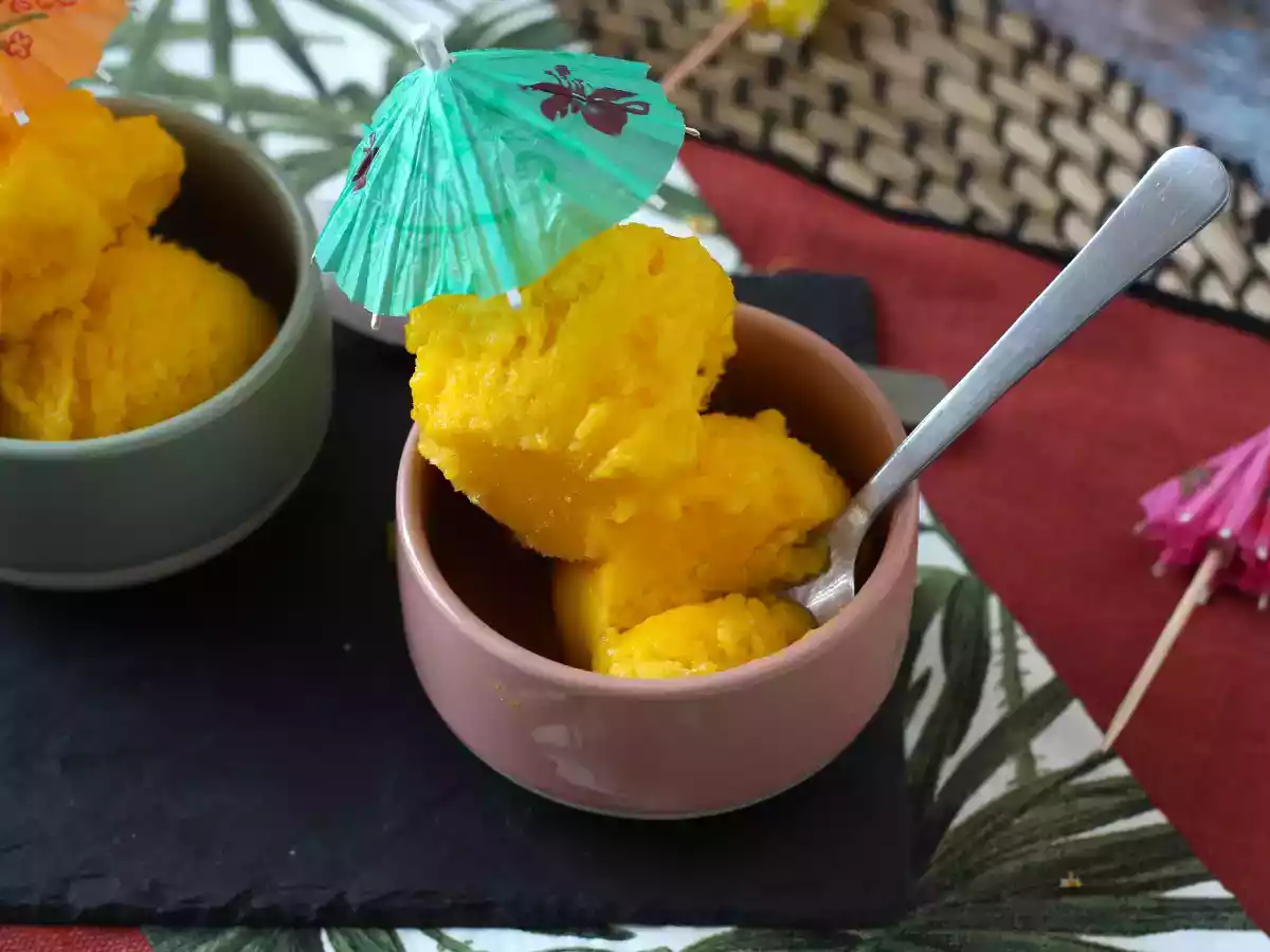 Sorbete de mango y lima con solo 3 ingredientes, ¡listo en 5 minutos! - foto 2