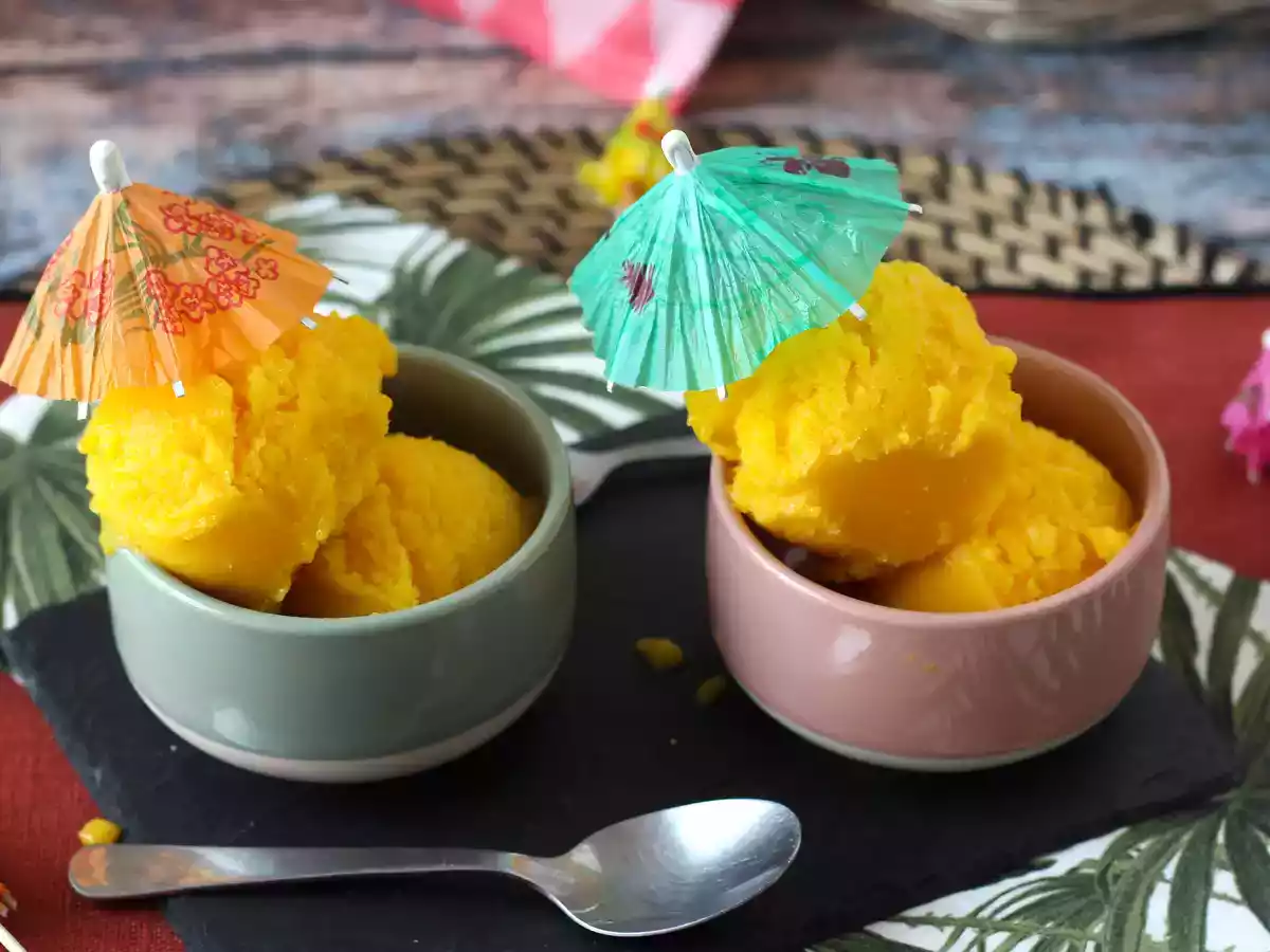 Sorbete de mango y lima con solo 3 ingredientes, ¡listo en 5 minutos! - foto 3