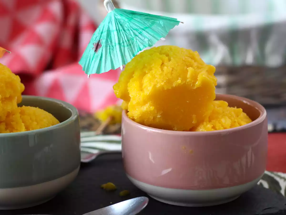 Sorbete de mango y lima con solo 3 ingredientes, ¡listo en 5 minutos! - foto 6