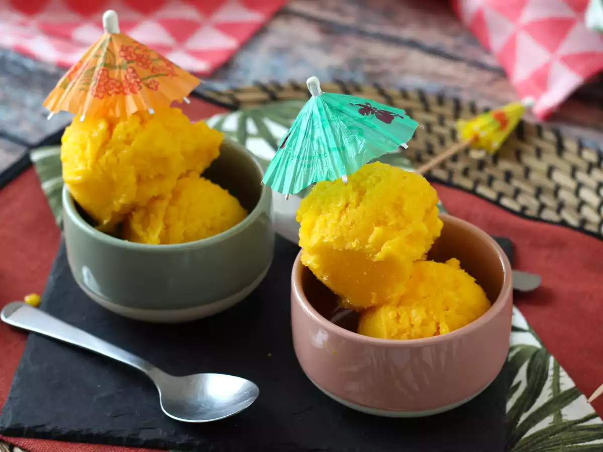 Sorbete de mango y lima con solo 3 ingredientes, ¡listo en 5 minutos! - foto 7