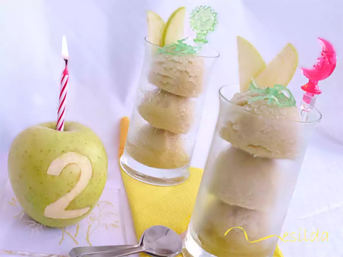 SORBETE DE SIDRA Y MANZANA