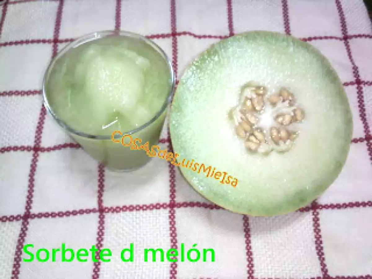 Sorbete rápido de melón