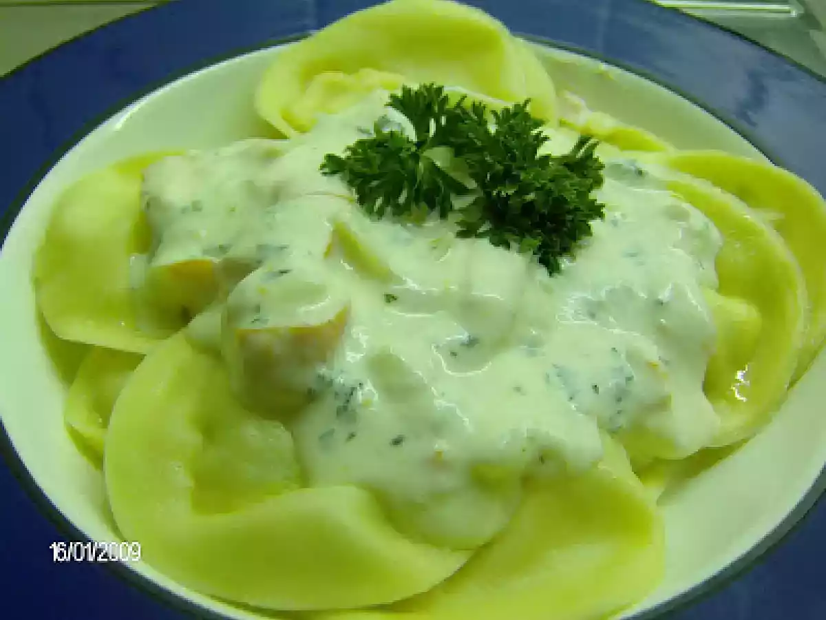 Sorrentinos rellenos de centolla