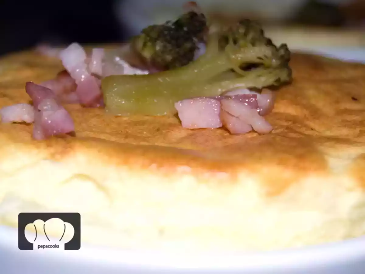 Soufflé de queso y brócoli salteado. Receta - foto 2