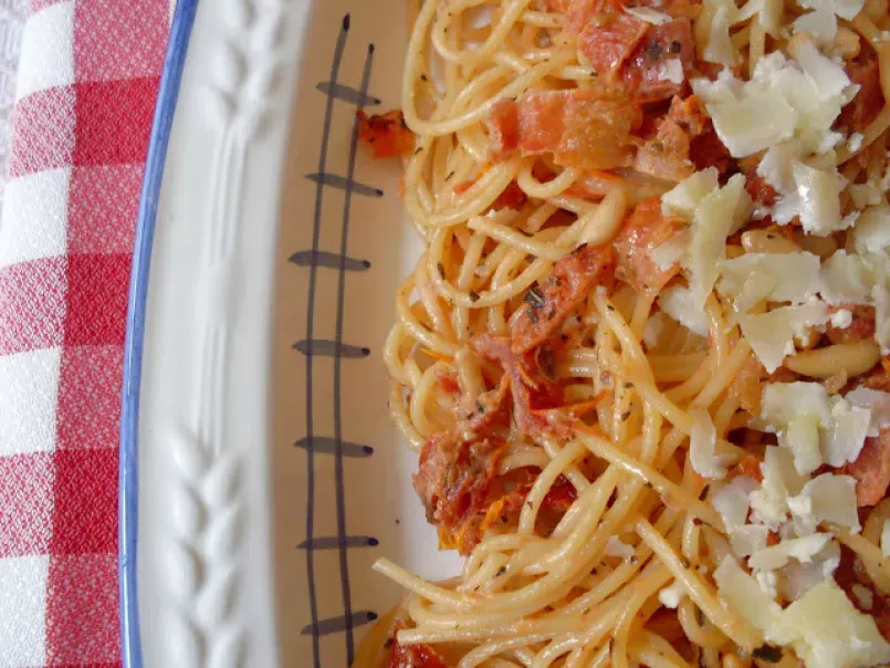 Spaghettini al Pesto Rosso Panna, foto 3