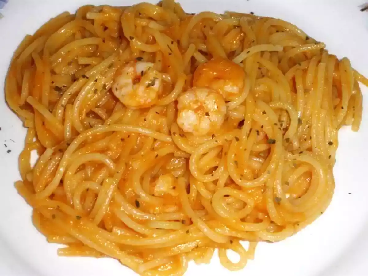 Spagueti con Leche de Coco