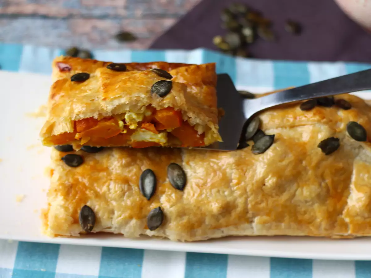 Strudel de calabaza y queso feta: receta fácil y crujiente - foto 4