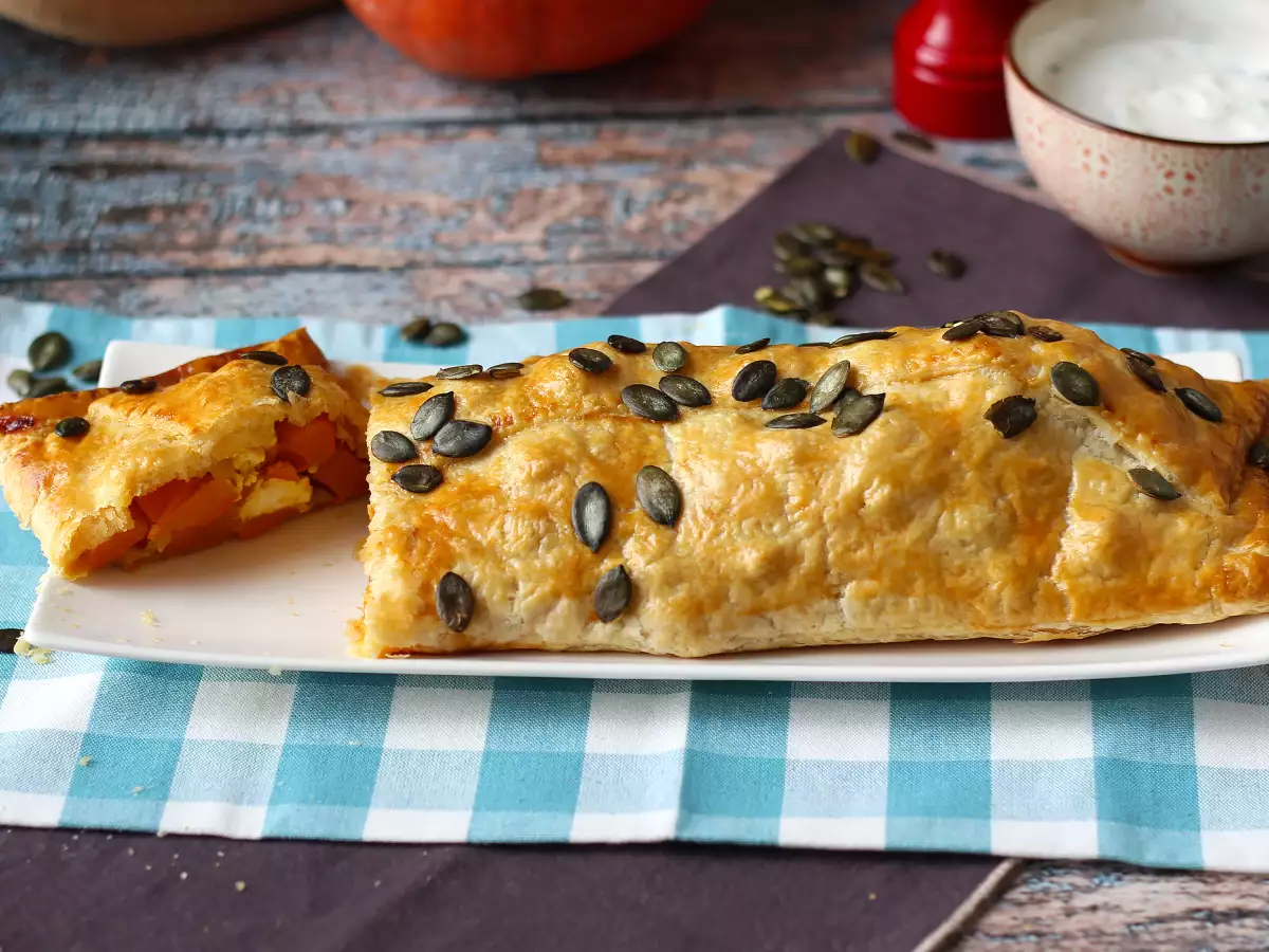 Strudel de calabaza y queso feta: receta fácil y crujiente - foto 5
