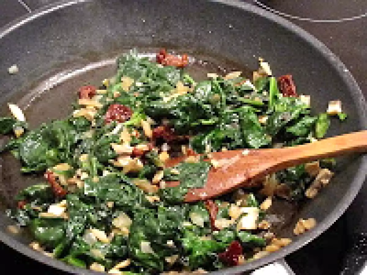 Strudel de Espinacas, Queso y Tomates Secos