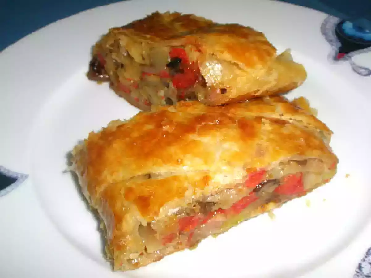 STRUDEL DE VERDURAS CON SETAS Y BEICON - foto 3