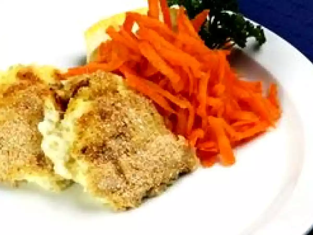 Suffle de bacalao con gambas