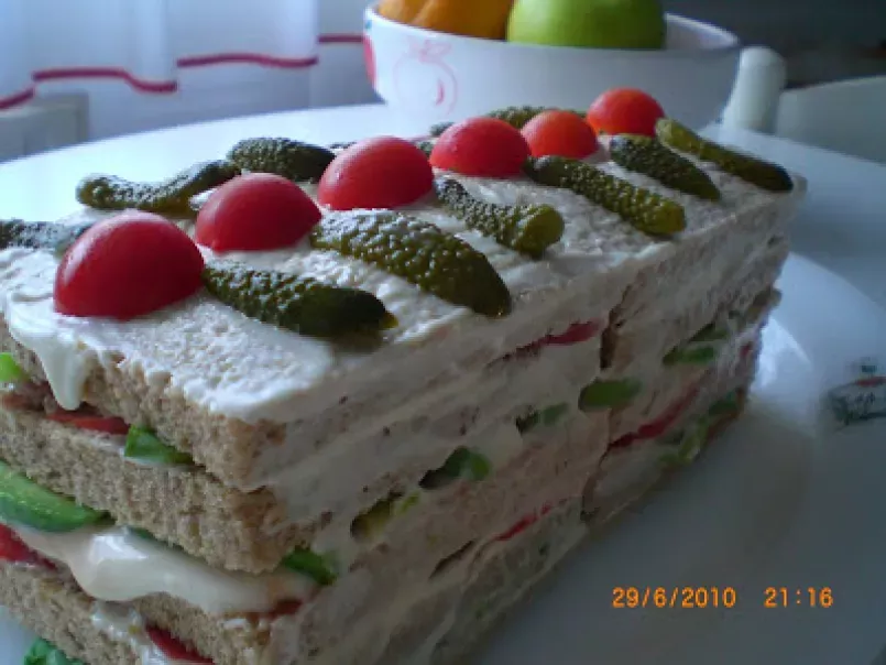 Super pastel salado vegetal, foto 1