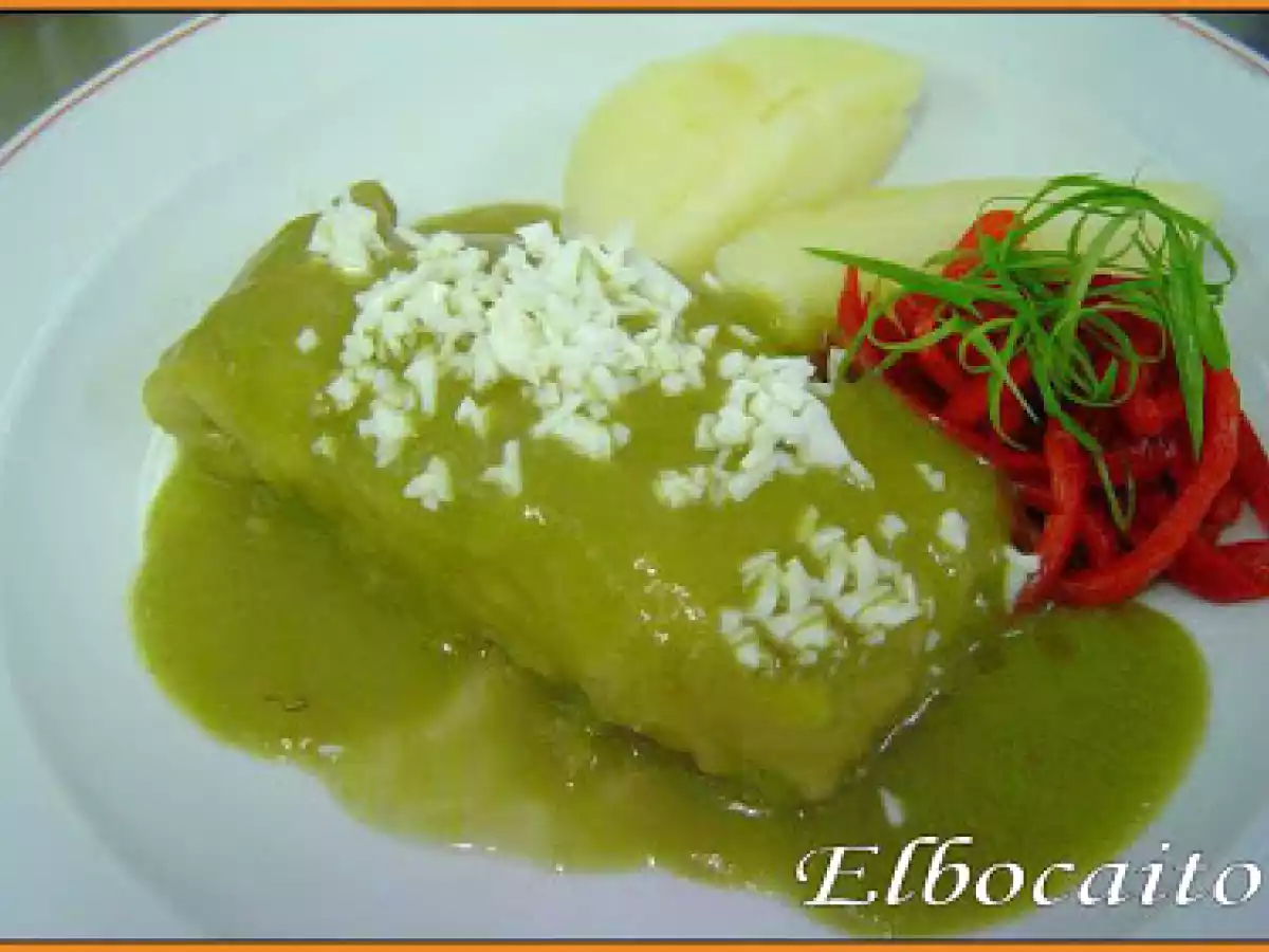 Suprema de merluza, en salsa de pimientos verdes fritos (Emilio Almagro)