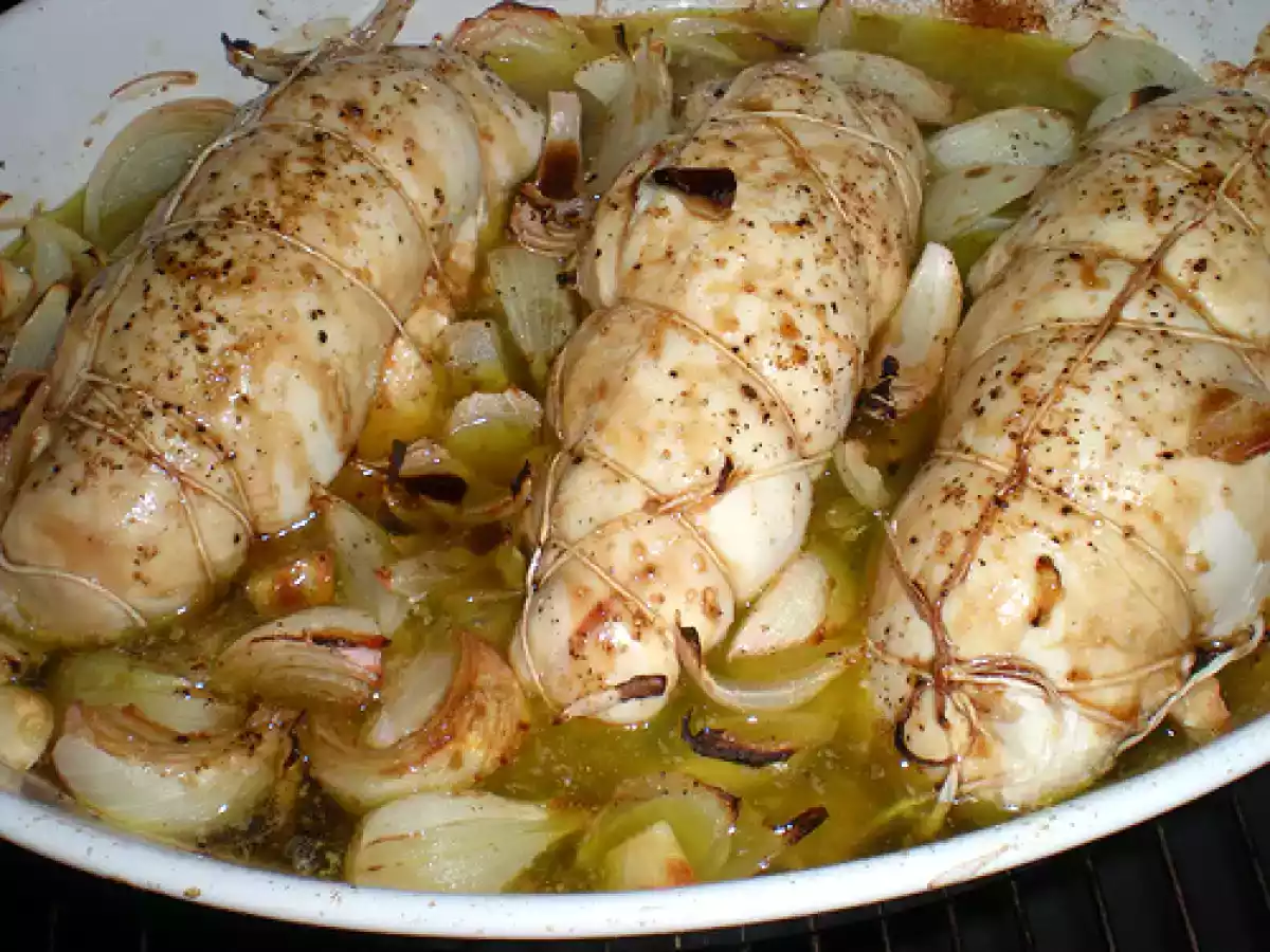 Supremas de pollo a la miel rellenas de paté de foie. Paso a paso - foto 5