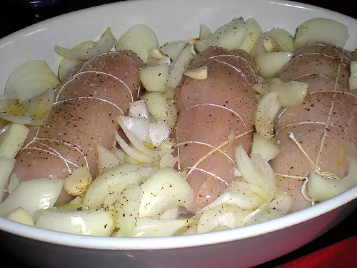 Supremas de pollo a la miel rellenas de paté de foie. Paso a paso - foto 8