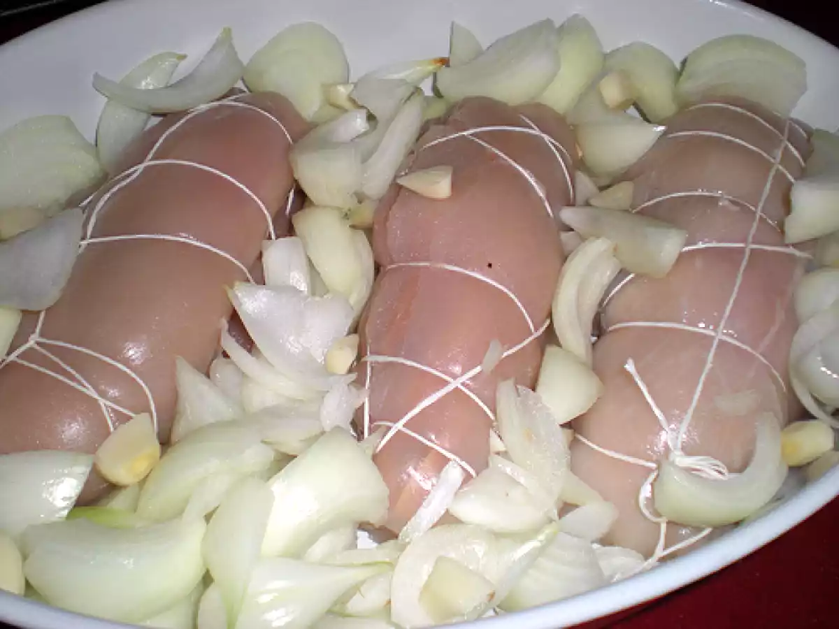 Supremas de pollo a la miel rellenas de paté de foie. Paso a paso - foto 9