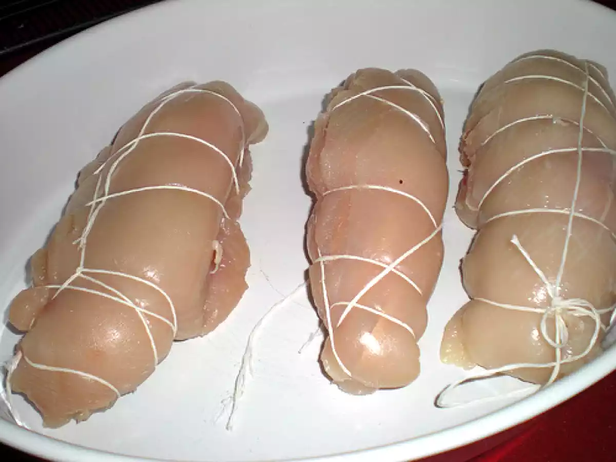 Supremas de pollo a la miel rellenas de paté de foie. Paso a paso - foto 10