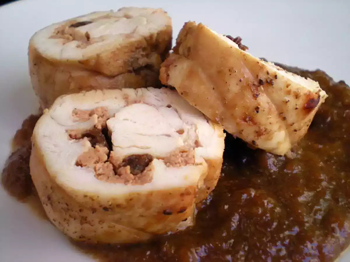 Supremas de pollo a la miel rellenas de paté de foie. Paso a paso - foto 17