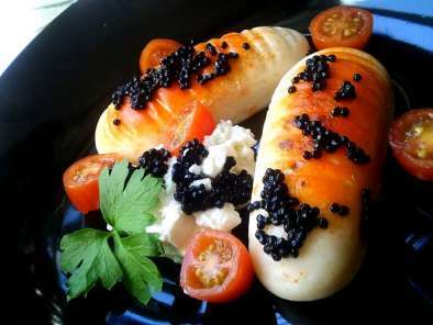 Surimi de langosta y sucedáneo de caviar