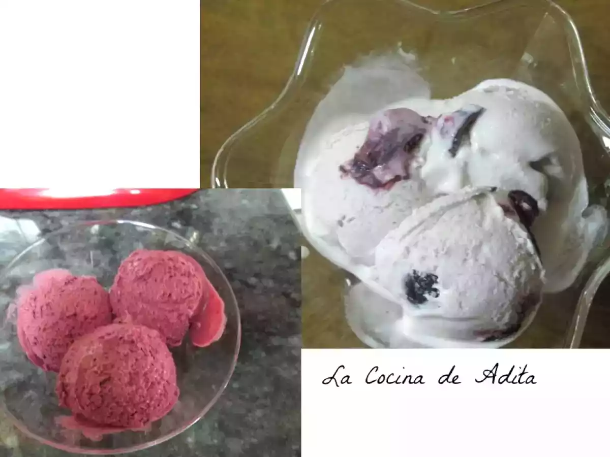 Surtido de helados, con piña caramelizada y bizcocho esponja - foto 3