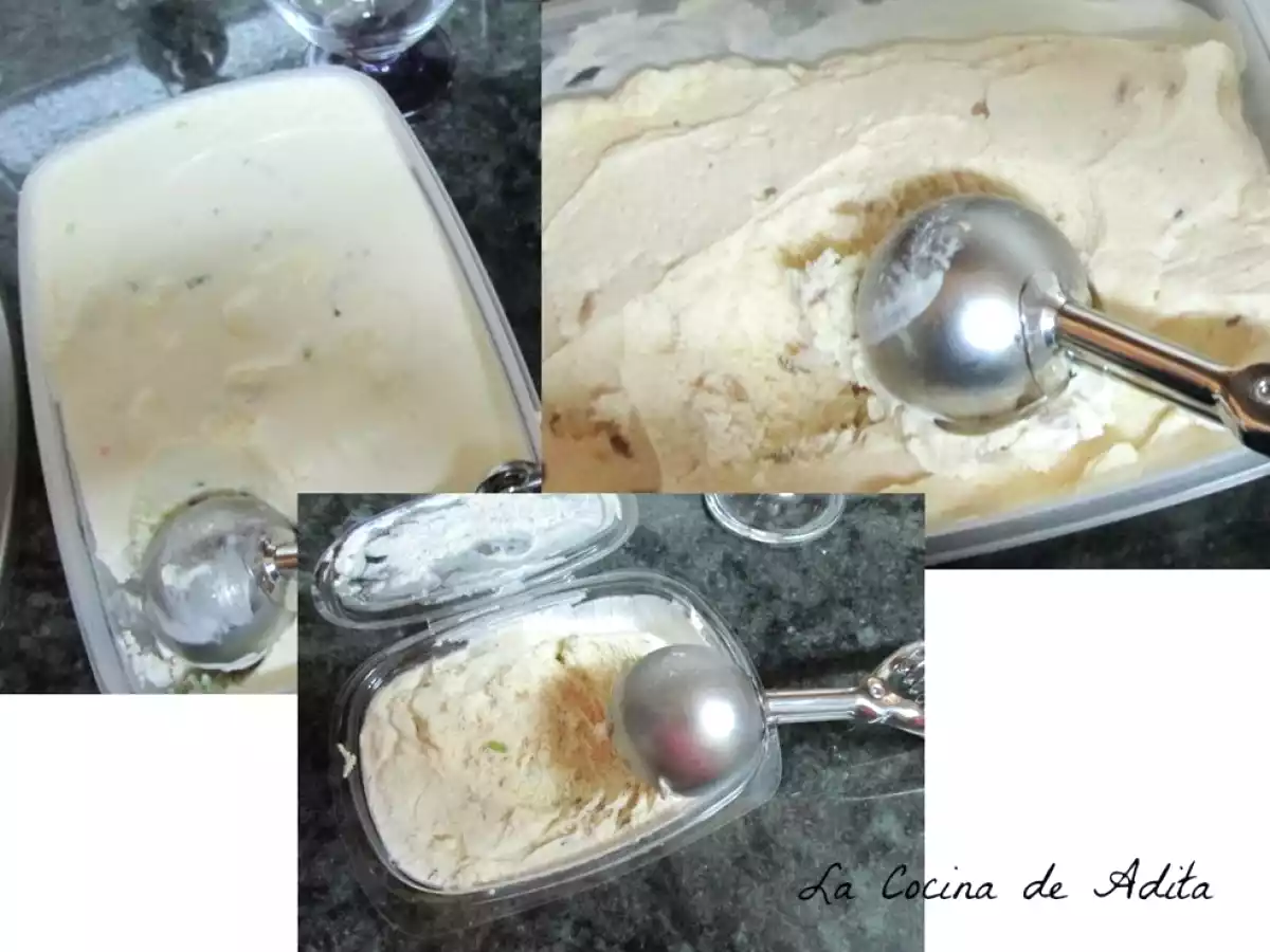 Surtido de helados, con piña caramelizada y bizcocho esponja - foto 4