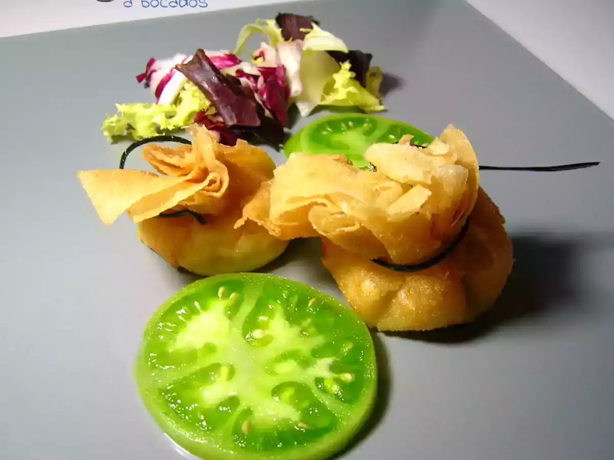 Suspiros de puerro y bacon