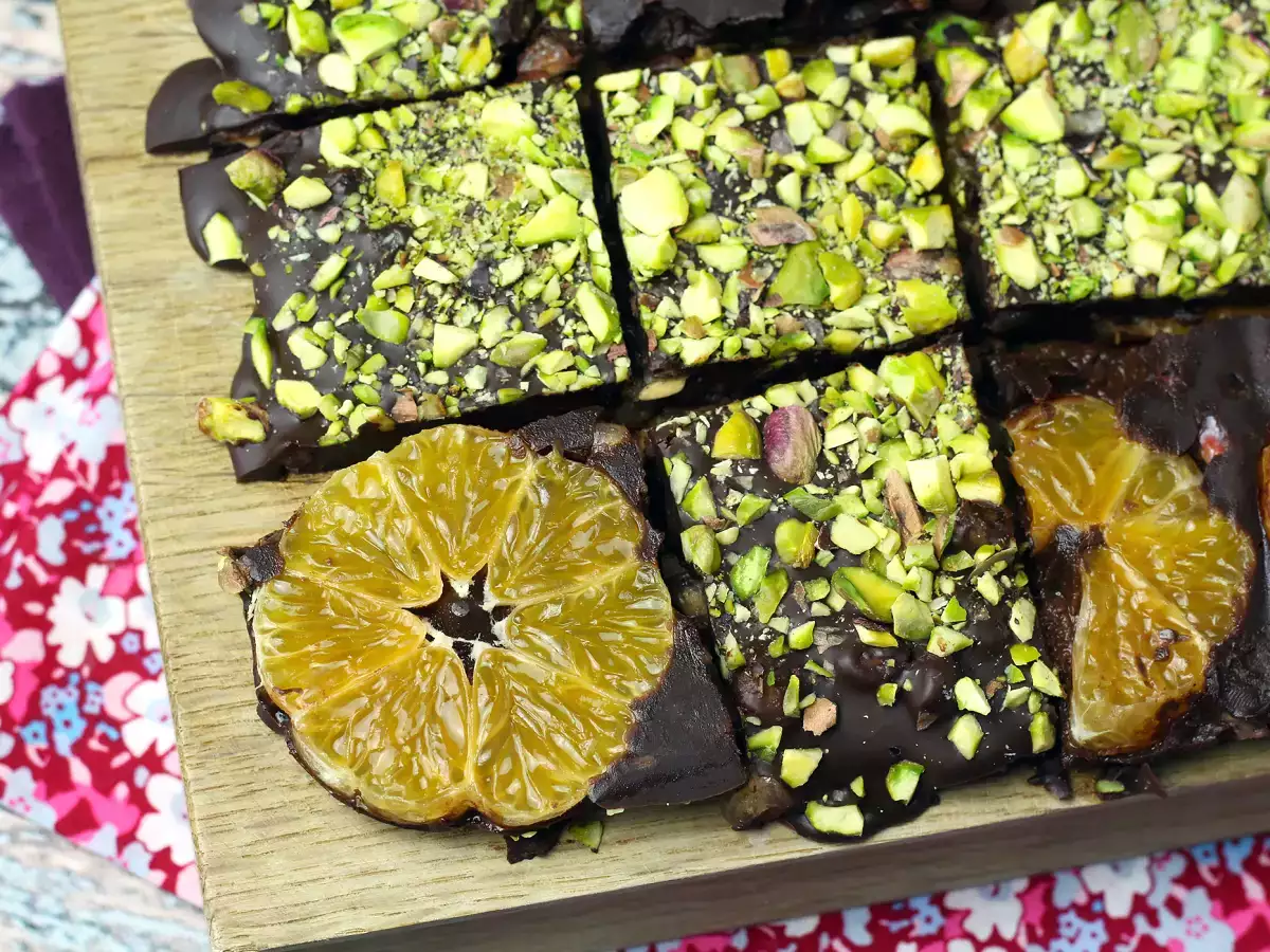 Tableta de chocolate con pistacho y mandarina, ¡el dulce perfecto para el invierno! - foto 6