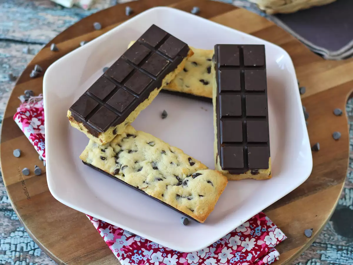 Tabletas de cookie con chocolate, tiernas y crujientes a la vez - foto 3