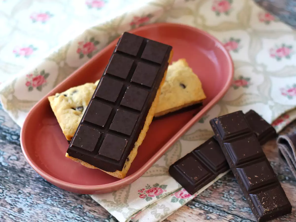 Tabletas de cookie con chocolate, tiernas y crujientes a la vez - foto 5