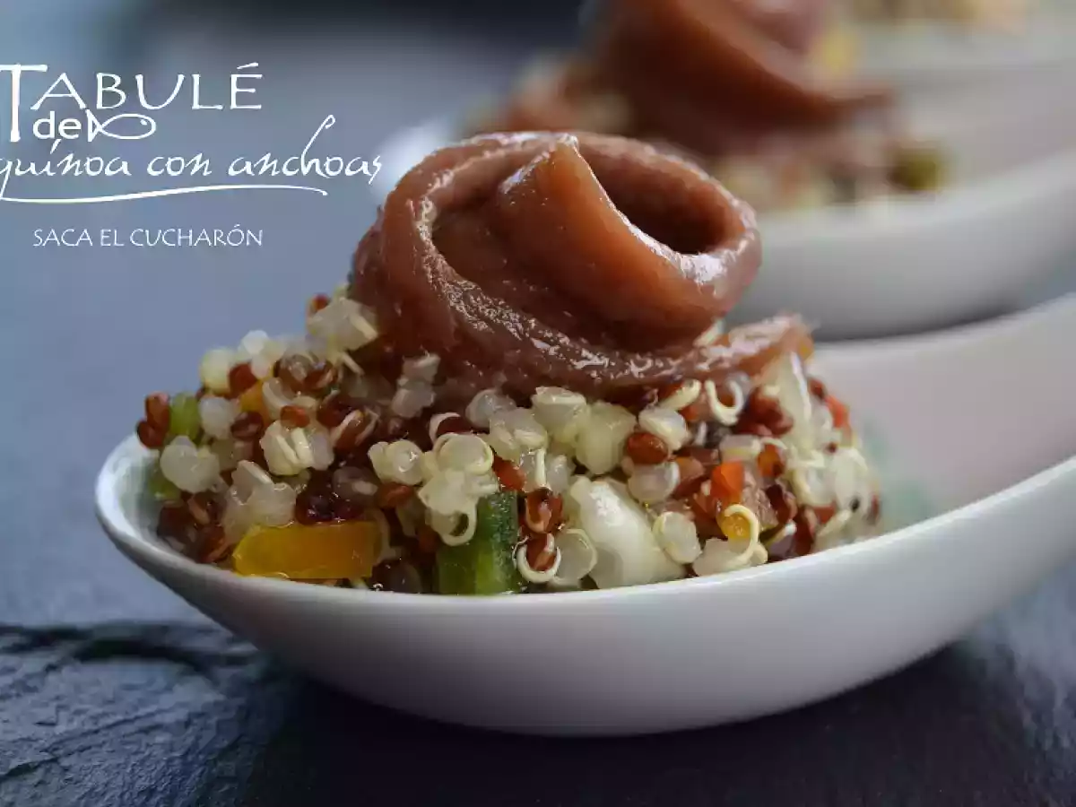 Tabulé de quinoa con anchoas