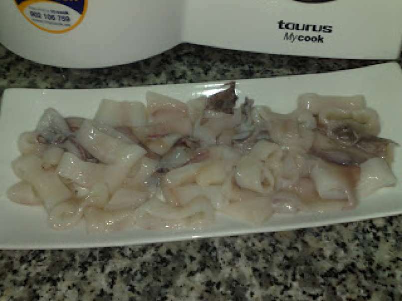 Tagliatelle con calamares en su tinta ( pasta fresca) - foto 3