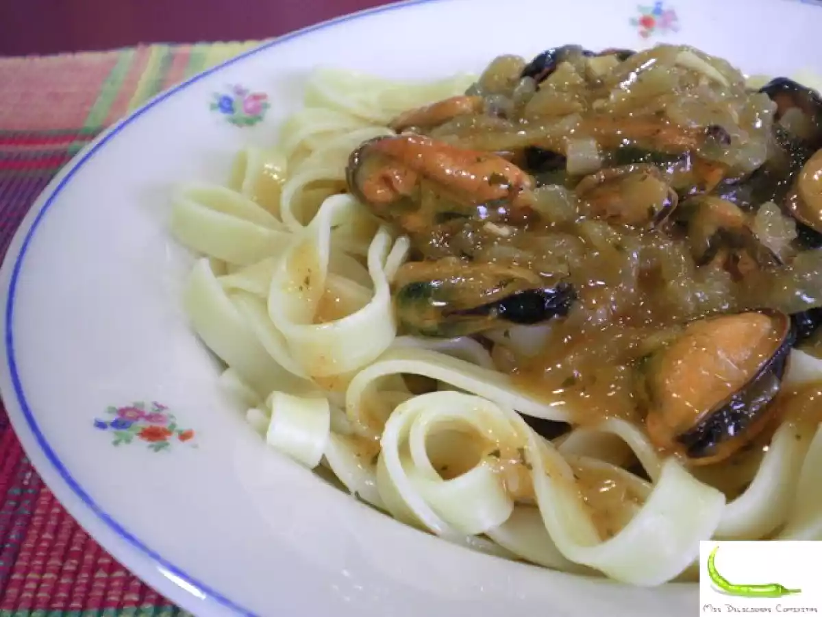 Tagliatelle con mejillones a la marinera - foto 2