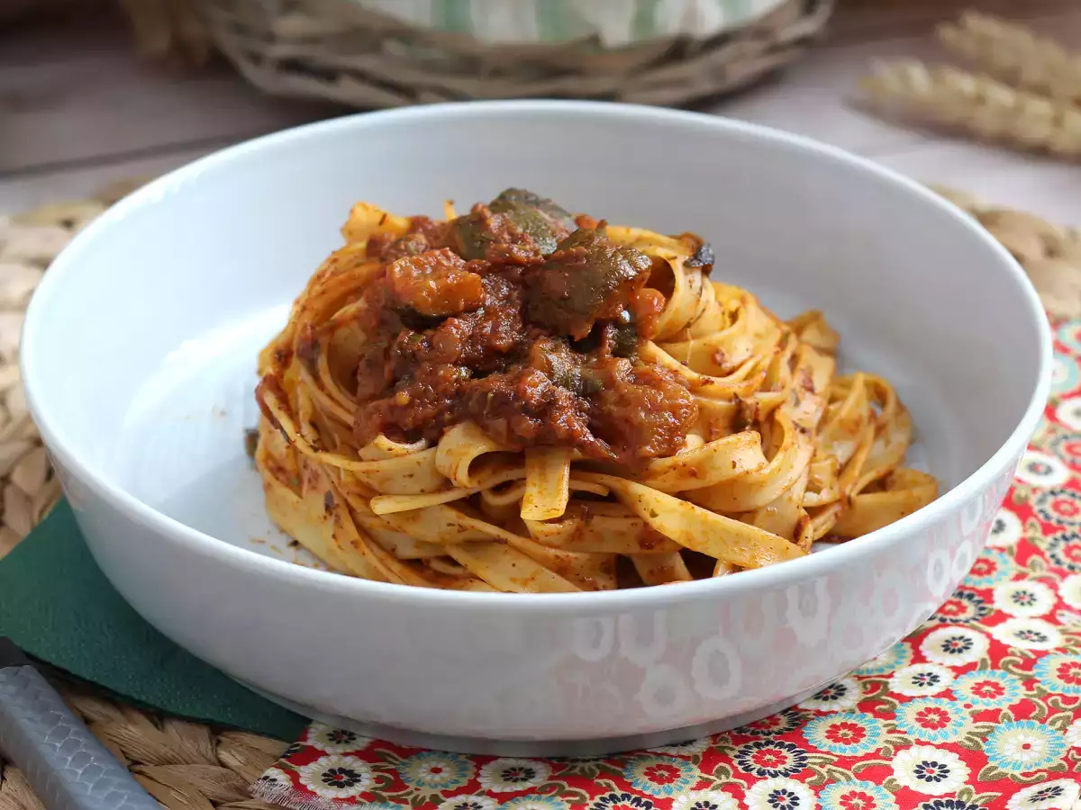 Tagliatelle con ragú vegetal de calabacín - foto 2