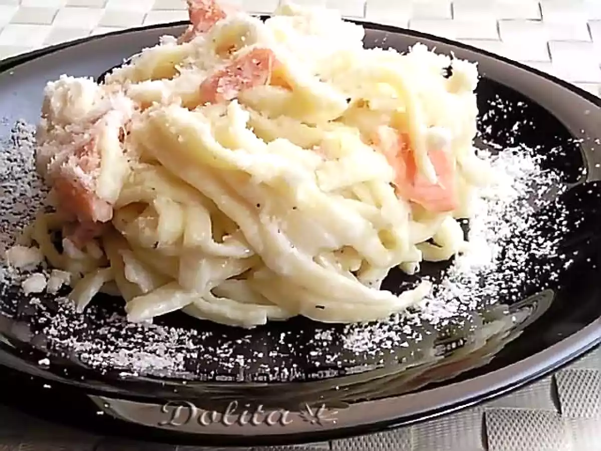 Tallarines de pasta fresca con salmón - foto 2